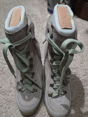 Suede Lace-Up Ankle Boots